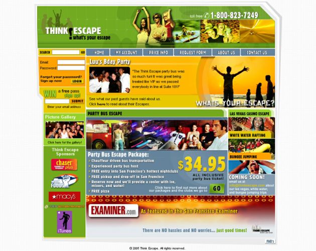 Информативен уеб сайт за организиране на развлечения