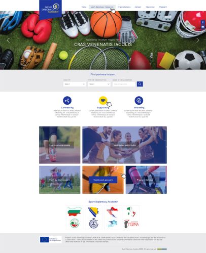 Изработка на responsive уебсайт организации, посветени на развитието на спортния сектор.